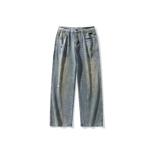 MIIRACER Светло-синие унисекс джинсы