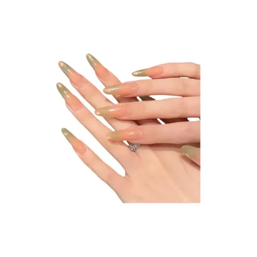 XIAMEIYU Сода Румяна Гуайява Сода Румяна False Nail Овал Зеленый цвет винограда Smudge Французский