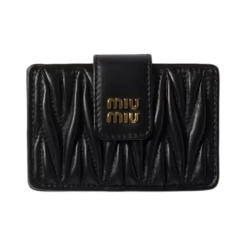 MIU MIU Matelassé Lambskin Картхолдер Женский Черный