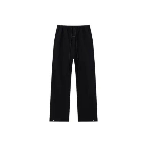 Fear of God ESSENTIALS Fw25 POLY Саржа Work Брюки Глубокий черный Повседневные брюки Мужской