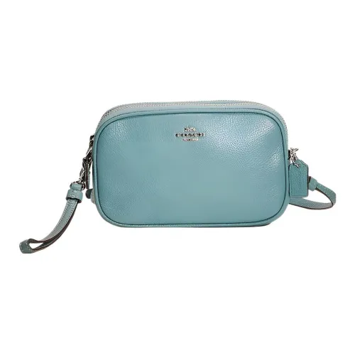 COACH Sadie Кожа Camera Сумка Сумка через плечо Маленькая Женская Бирюзовая