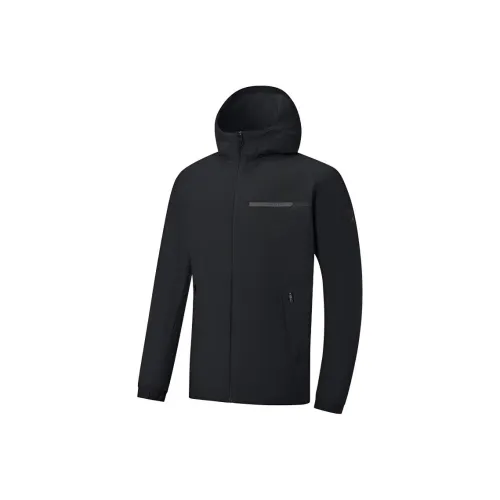 XTEP Глубокий Черный Мужской Тренч