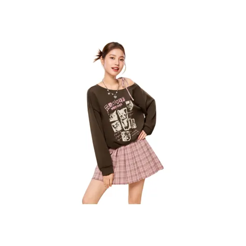 AIYIFU Кофе Женские Комплекты с Юбкой