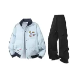 Светло-синие + черные штаны