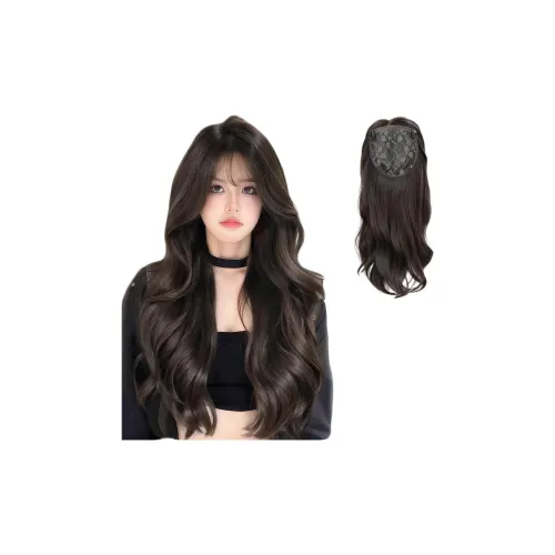 UMIFFA Длинные кудрявые парики с большой волной коричневые и черные