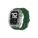 Белый+Зеленый Фторкаучук Ледниковый Стрелка с Серебряной Застежкой