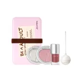 Кисть для хайлайтера M306 + Румяна M100 + Глянцевая помада G09 + Тинт для щек