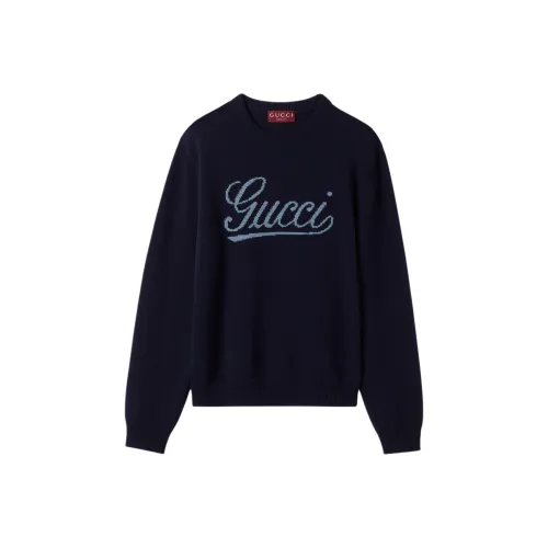 GUCCI Темно-синие мужские свитеры