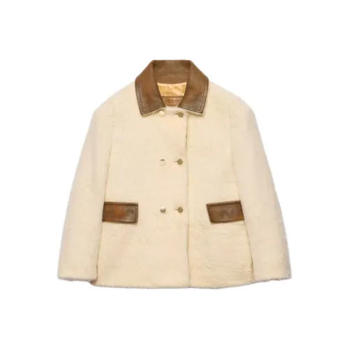 PRADA Айвори Белые Женские Куртки