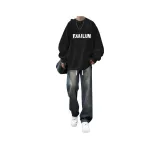 [Двухкомпонентный комплект] Флисовая подкладка FKA Черный + Синий Джинсы