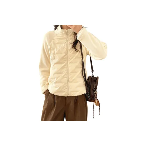 SOURCE WITH U Белый Женские Пуховики и Зимние Пальто