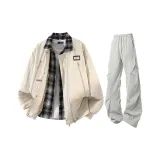 Айвори Белый + Светло-Серый Штаны