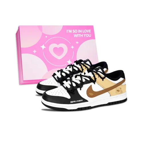 Nike Dunk Черный Белый BREAD Печенье Устойчивый к истиранию Низкий Топ Скейтборд Кроссовки Унисекс Коричневый