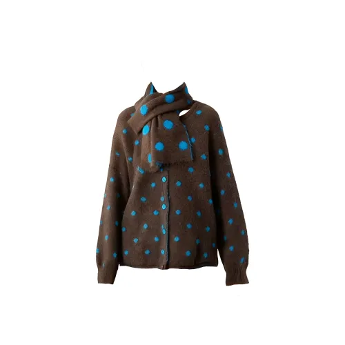 THREE Кофе с Шарфом Женские Трикотаж