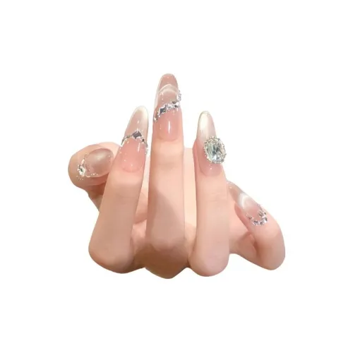 XNTX Handcrafted False Nail Polish Стикер False Nail Овал Серо-Тонированный SHADES Телесный Стиль Instagram