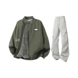 Армейский зеленый + светло-серый [брюки]