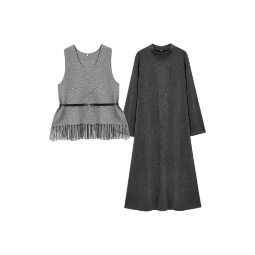 AIYIFU Серый Женский Комплект с Юбкой