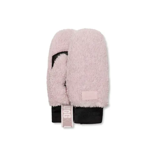 UGG Акрил Полиэстер Овчина Вязаные перчатки Унисекс Розово-фиолетовый