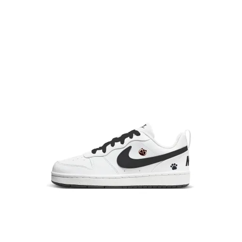 Nike Court Borough Черный Ракета Низкий Топ Детские Скейтбординги Белый