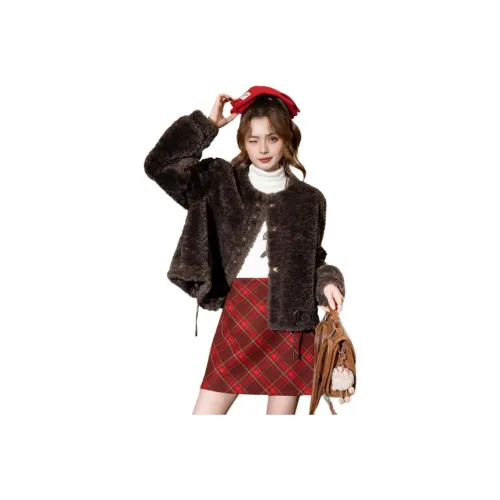 FAWENXIANGZI Вельвет Feel Пальто Женское