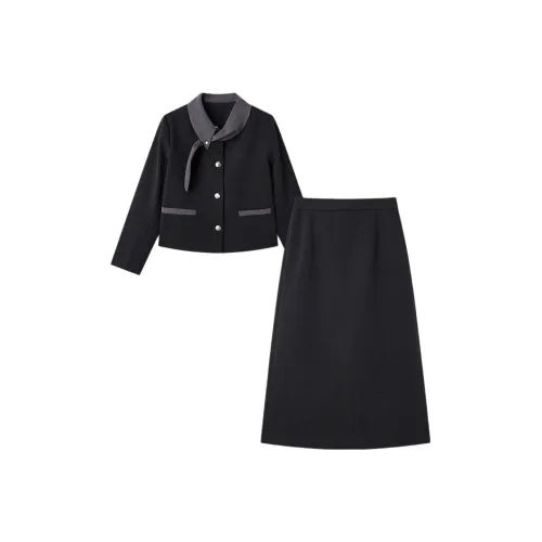 AIYIFU Темно-серый женский комплект с юбкой