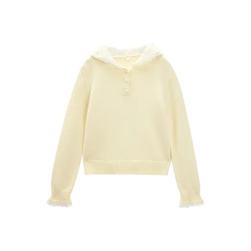 AIYIFU Светло-желтые женские свитшоты