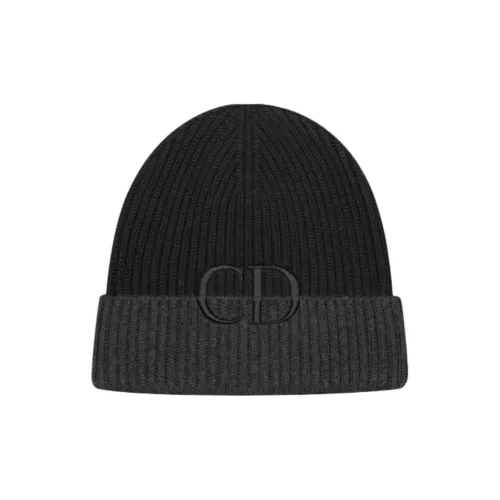 DIOR Sheepskin Beanies Унисекс Черный Темно-Серый