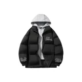 Чёрный с серым капюшоном