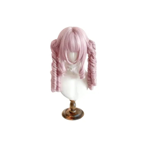 Gentle Welcome Перука Сладкий Розовый Милый Лолита Роман Два Хвостика Розово-Фиолетовый Нижняя Заколка On Лолита Полный Комплект Для Женщин
