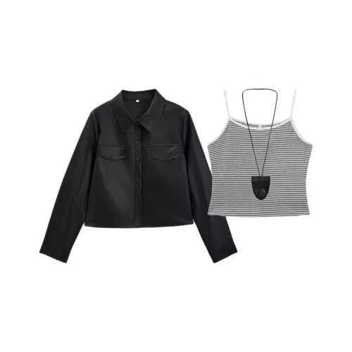 AIYIFU Черный Женские Комплекты с Юбкой