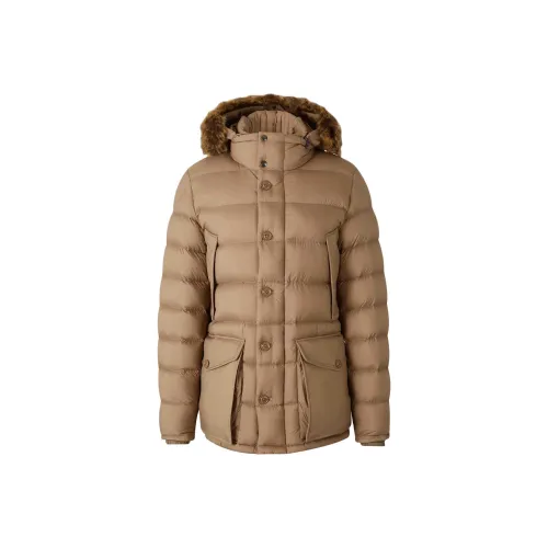 MONCLER Clunye Мех С капюшоном Пуховик Пуховик Мужской