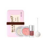 Кисть для хайлайтера M302 + Румяна M229 + Глянцевая помада G09 + Блеск для губ