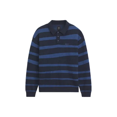 VANS Stripe Paris Night Blue Мужская рубашка поло