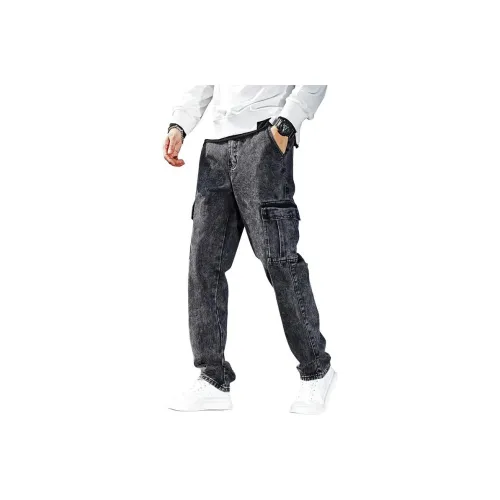 DECKERTON Черный Серый Цвет Унисекс Джинсы