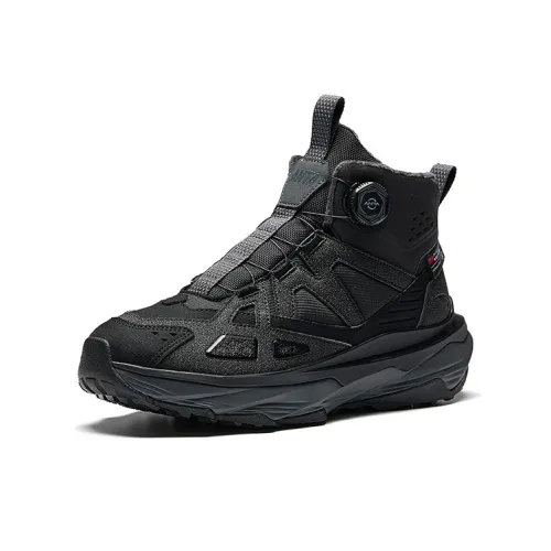 Anta Leap 2nd Generation Slip-resistant Abrasion-resistant Thermal High Top Casual Shoes Men's Core Black