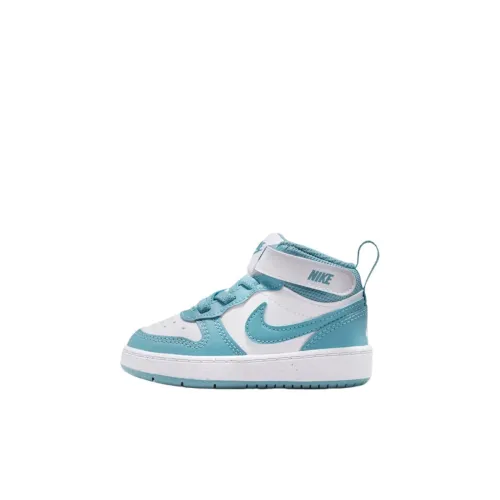 Nike Court Borough 2 MID Топ Обувь для малышей Сине-белый Infant And Toddler