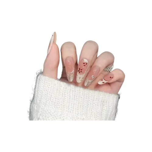 T Z Элегантность Премиум The Воздух OF A Принцесса False Nail MID Длина (размер в длину) Миндаль Телесный Однотонный