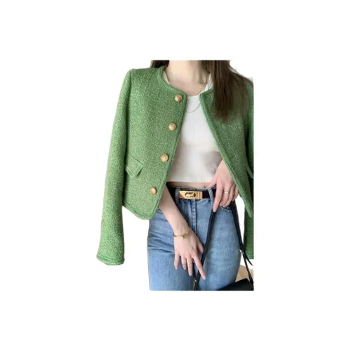 AHRTB Зеленый Женский Короткий Пальто