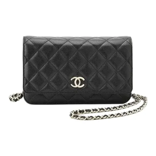 CHANEL Телячья кожа Кошелек Женские Черный