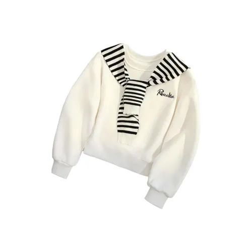 SIBAISHE Белый+Черный Белые Полосы Женские Свитшоты