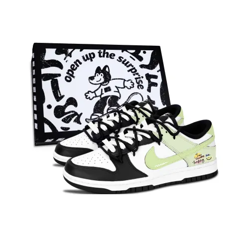 Nike Dunk Черный Белый Свежий Радость Устойчивый к истиранию Низкий Топ Скейтборд Кроссовки Unisex Light Зеленый
