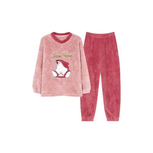 Aidai Ягодный Красный Женский Пижамный Комплект