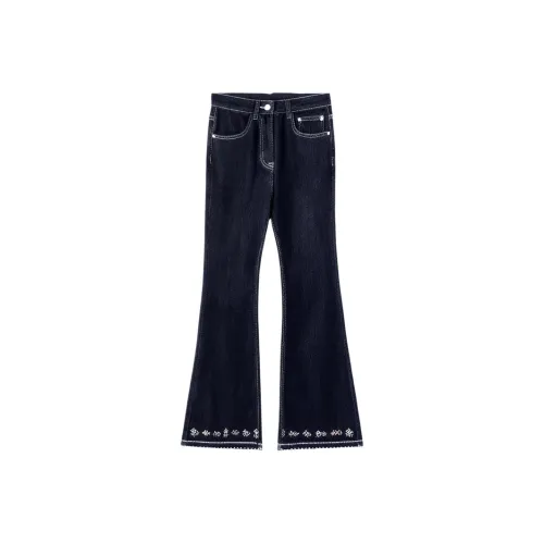 FOSS PHIL Устойчивые к выцветанию синие женские джинсы