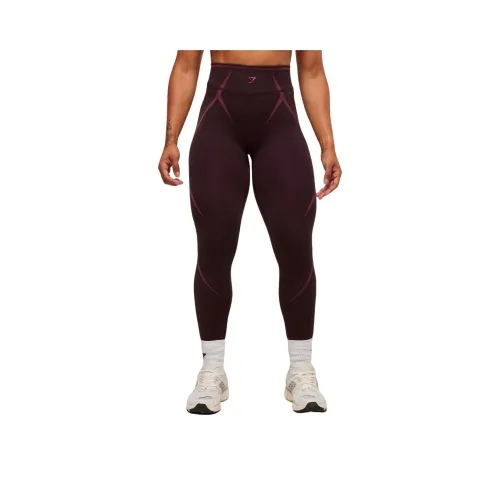 GYMSHARK Вишнево-фиолетовый Розовый Женские Йога Штаны