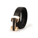 Золотая пряжка, черный ремешок
