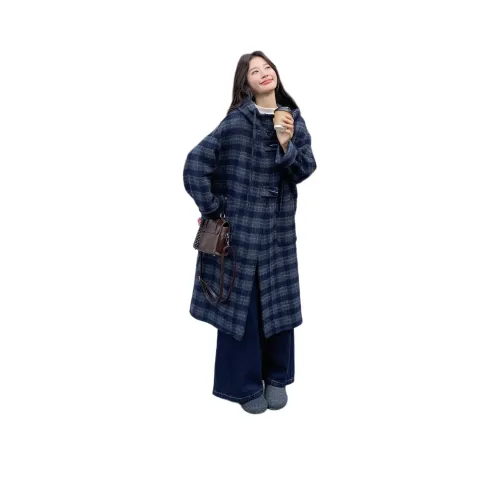 LAOYECHE Серый Синий Женское Пальто