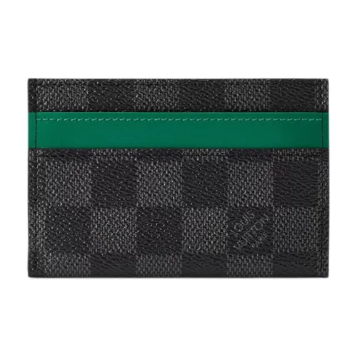LOUIS VUITTON Damier Графитовый Холст Держатель для карт Мужской Borneo Зеленый