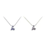 Буква, ожерелье, 1 пара (серебряный + золотой)