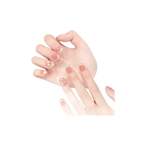 Fanze Qinshui Капелька росы Тюльпан Дофаминовая одежда Розовый Улыбка False Nail Короткий LADDER Розовый Градиентный Милый