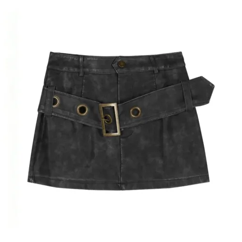 DANCANG Кожаные короткие юбки для женщин